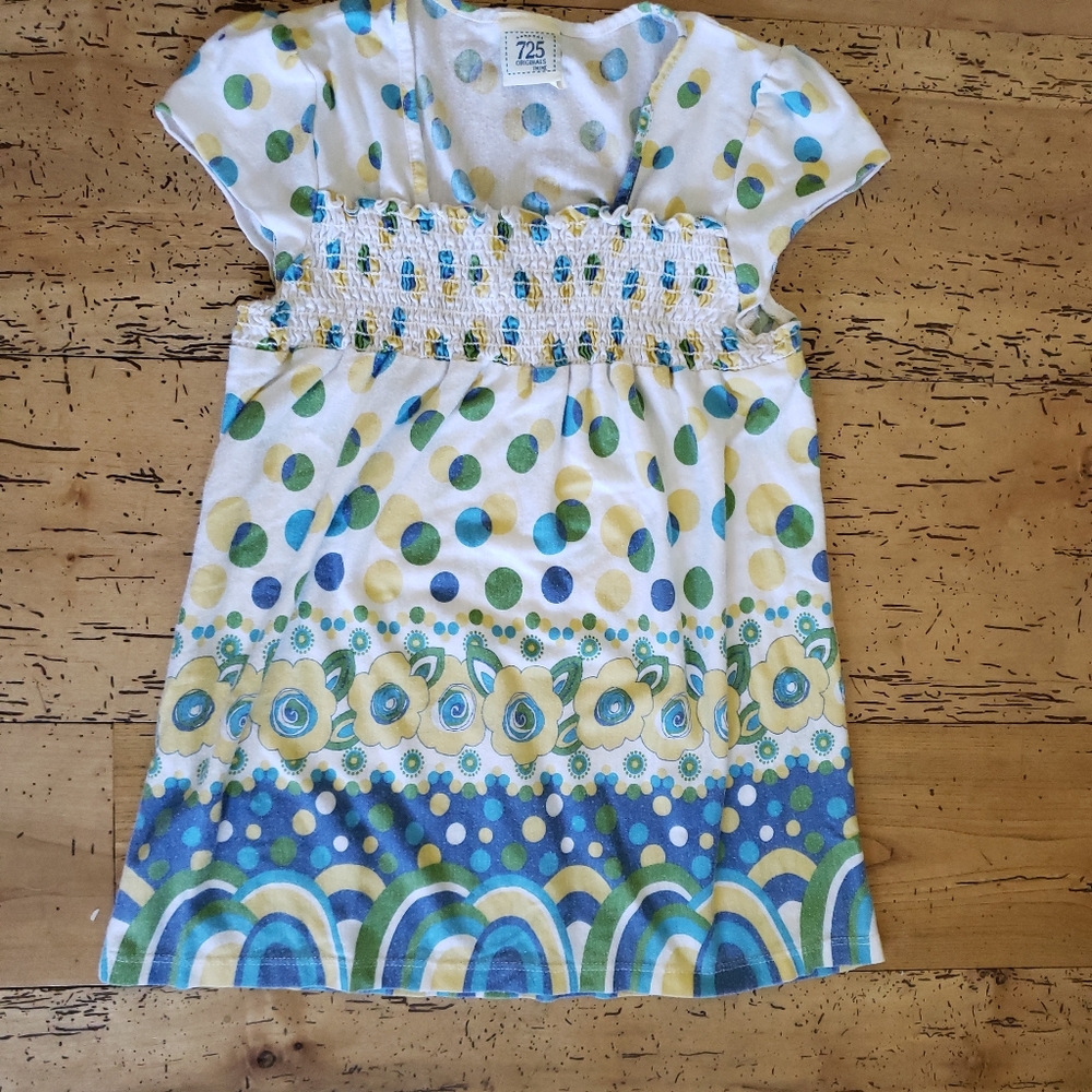 Kids Sz L Smocked Tunic Top